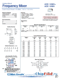 Datasheet ADE-10MH+ manufacturer Mini-Circuits